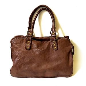 ITALIAN COSTANZA ROTA PREMIUM GENUINE ITALIAN LEATHER SATCHEL BAG BRAIDE…